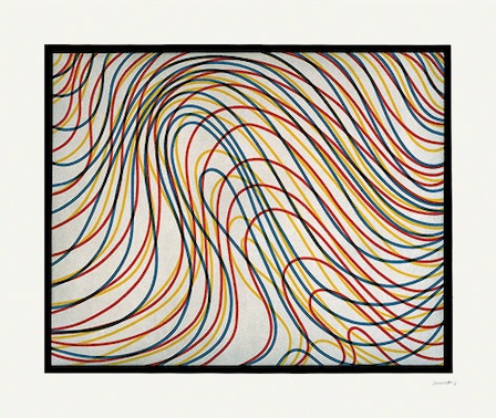 Sol Lewitt Wavy Lines with Black Border