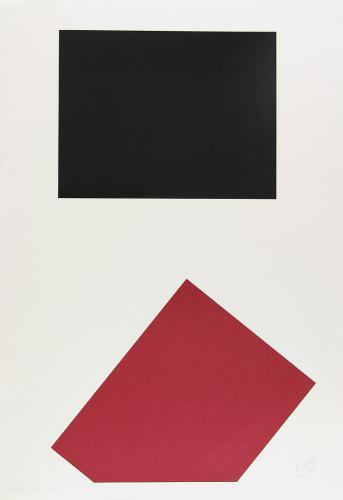 Leon Polk Smith Untitled (Rechteck und angeschnittenes Rechteck)