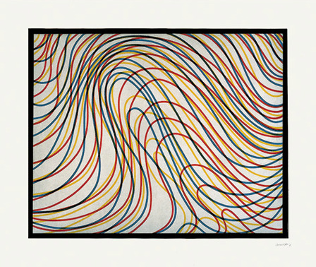 Sol Lewitt Wavy Lines with Black Border